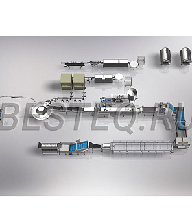 Линия производства рыбных консервов (обжаренная рыба в заливке) BESTEQ-FCL-9000 бан/смена